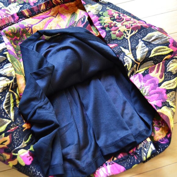 Gianni Bini Dress Womens Small Black Pink Floral Jaquard Metallic Size L NWT - Picture 6 of 13